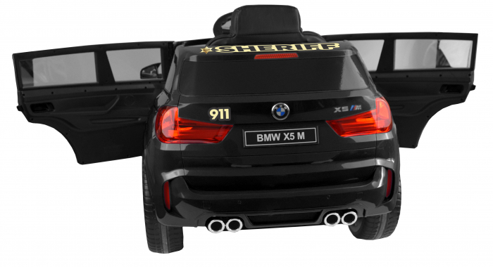 Masinuta electrica Premier BMW X5M Sheriff, 12V, roti cauciuc EVA, scaun piele ecologica, negru [13]
