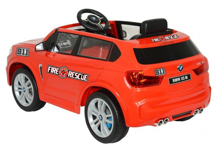MMasinuta electrica Premier BMW X5M Fire Rescue, 12V, roti cauciuc EVA, scaun piele ecologica, rosu [2]