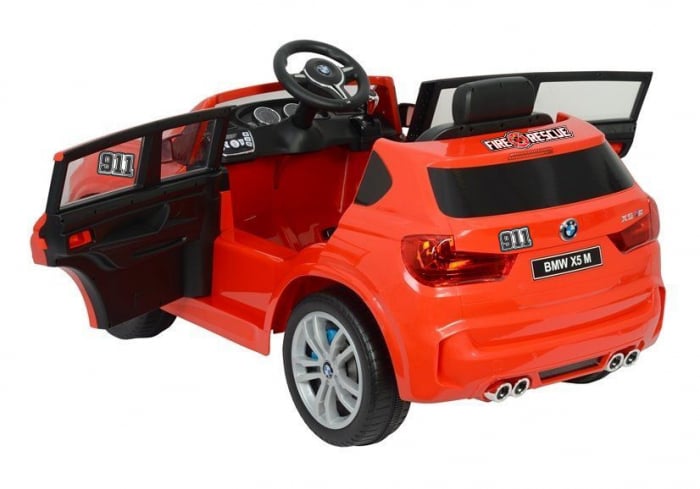 MMasinuta electrica Premier BMW X5M Fire Rescue, 12V, roti cauciuc EVA, scaun piele ecologica, rosu [7]