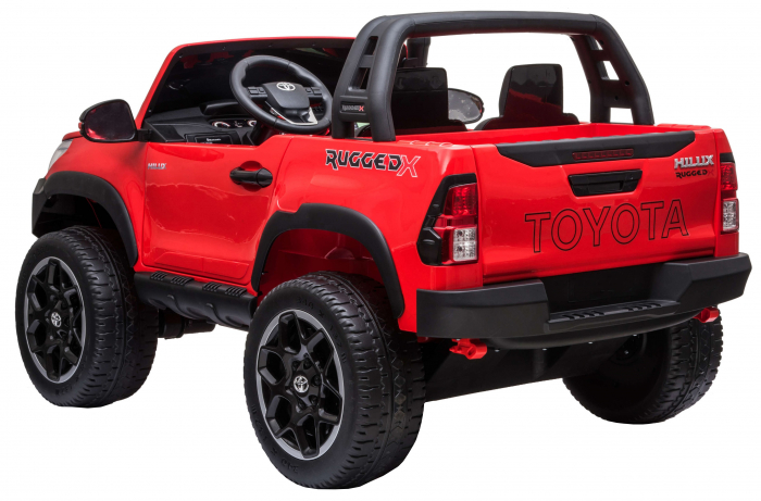Masinuta electrica SUV Premier Toyota Grand Hilux, 12V, 4x4, roti cauciuc EVA, scaun piele ecologica, rosu [5]