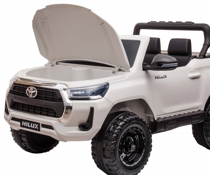 Masinuta electrica SUV Premier Toyota Hilux, 12V, 4x4, roti cauciuc EVA, scaun piele ecologica, alb [17]