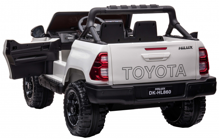 Masinuta electrica SUV Premier Toyota Hilux, 12V, 4x4, roti cauciuc EVA, scaun piele ecologica, alb [10]