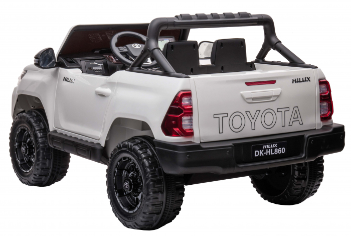 Masinuta electrica SUV Premier Toyota Hilux, 12V, 4x4, roti cauciuc EVA, scaun piele ecologica, alb [5]