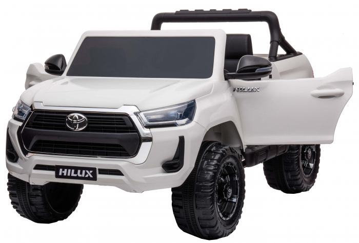Masinuta electrica SUV Premier Toyota Hilux, 12V, 4x4, roti cauciuc EVA, scaun piele ecologica, alb [9]