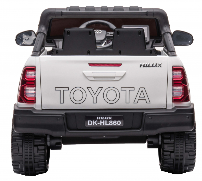 Masinuta electrica SUV Premier Toyota Hilux, 12V, 4x4, roti cauciuc EVA, scaun piele ecologica, alb [6]