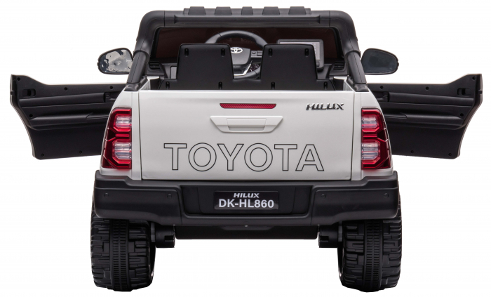 Masinuta electrica SUV Premier Toyota Hilux, 12V, 4x4, roti cauciuc EVA, scaun piele ecologica, alb [11]