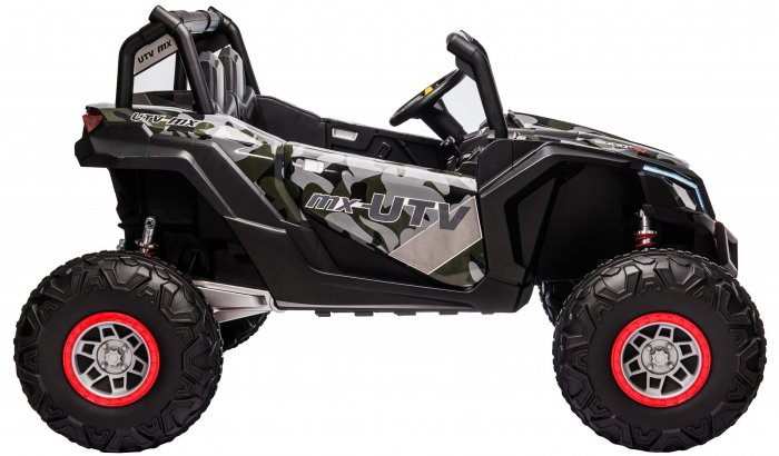 Masinuta electrica UTV Premier Dune, 24V, roti cauciuc EVA, 2 locuri, scaun piele ecologica, camuflaj [9]