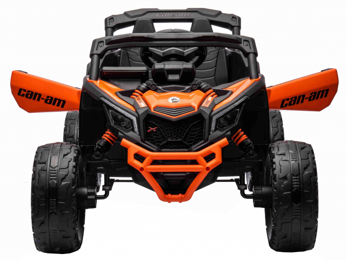 Masinuta UTV electric Premier 4x4 Can-Am Maverick Turbo, 1 loc, 24V, roti cauciuc EVA, scaun piele ecologica, portocaliu [9]