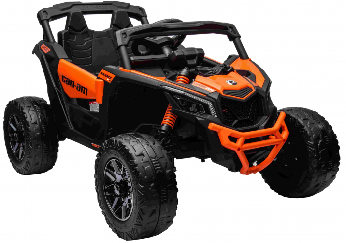 Masinuta UTV electric Premier 4x4 Can-Am Maverick Turbo, 1 loc, 24V, roti cauciuc EVA, scaun piele ecologica, portocaliu [12]