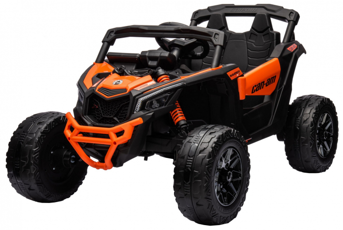 Masinuta UTV electric Premier 4x4 Can-Am Maverick Turbo, 1 loc, 24V, roti cauciuc EVA, scaun piele ecologica, portocaliu [3]