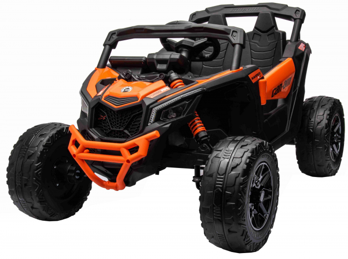 Masinuta UTV electric Premier 4x4 Can-Am Maverick Turbo, 1 loc, 24V, roti cauciuc EVA, scaun piele ecologica, portocaliu [13]