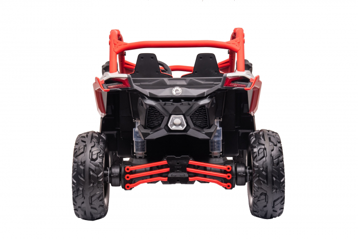 Masinuta UTV electric Premier 4x4 Can-Am Maverick Power RC, 2 locuri, 2 baterii 24V, roti cauciuc EVA, scaun piele ecologica, rosu [7]