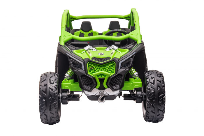 Masinuta UTV electric Premier 4x4 Can-Am Maverick Power RC, 2 locuri, 2 baterii 24V, roti cauciuc EVA, scaun piele ecologica, verde [4]