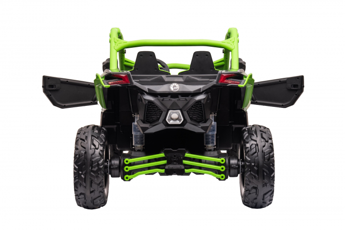 Masinuta UTV electric Premier 4x4 Can-Am Maverick Power RC, 2 locuri, 2 baterii 24V, roti cauciuc EVA, scaun piele ecologica, verde [12]