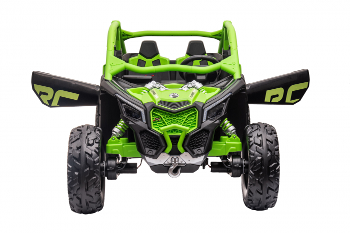 Masinuta UTV electric Premier 4x4 Can-Am Maverick Force RC, 2 locuri, 12V, roti cauciuc EVA, scaun piele ecologica, verde [9]