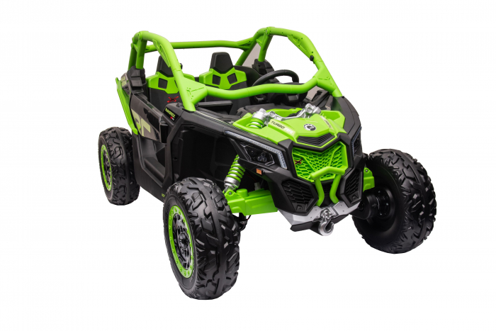 Masinuta UTV electric Premier 4x4 Can-Am Maverick Force RC, 2 locuri, 12V, roti cauciuc EVA, scaun piele ecologica, verde [14]