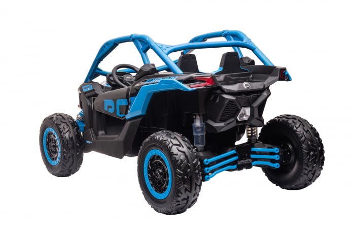 Masinuta UTV electric Premier 4x4 Can-Am Maverick Force RC, 2 locuri, 12V, roti cauciuc EVA, scaun piele ecologica, albastru [6]