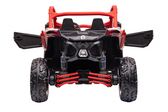 Masinuta UTV electric Premier 4x4 Can-Am Maverick Force RC, 2 locuri, 12V, roti cauciuc EVA, scaun piele ecologica, rosu [12]