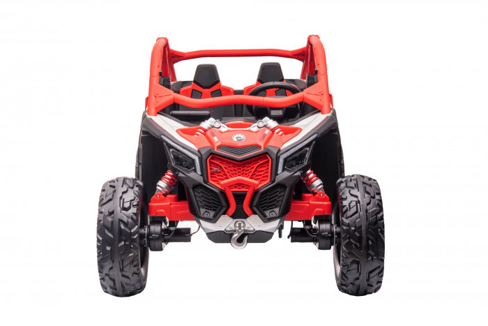 Masinuta UTV electric Premier 4x4 Can-Am Maverick Force RC, 2 locuri, 12V, roti cauciuc EVA, scaun piele ecologica, rosu [3]