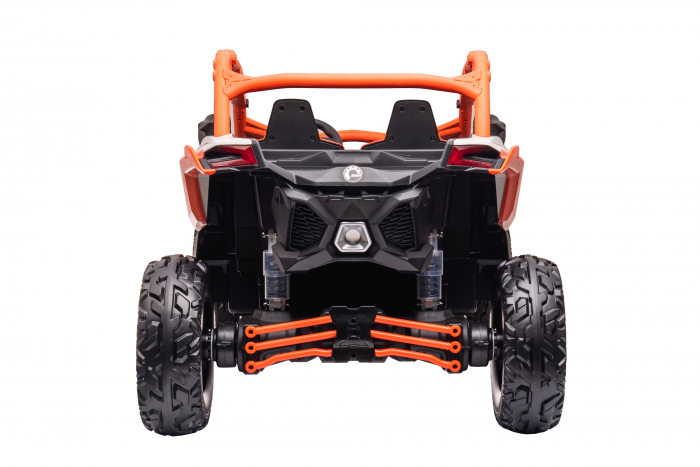 Masinuta UTV electric Premier 4x4 Can-Am Maverick Power RC, 2 locuri, 2 baterii 24V, roti cauciuc EVA, scaun piele ecologica, portocaliu [7]