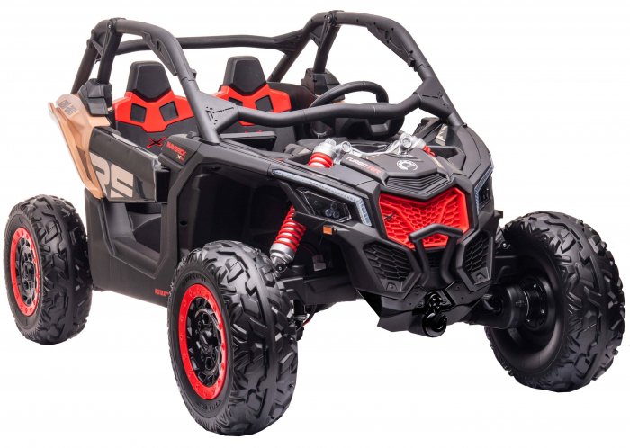Masinuta UTV electric Premier 4x4 Can-Am Maverick Power RS, 2 locuri, 2 baterii 24V, roti cauciuc EVA, scaun piele ecologica, negru [8]
