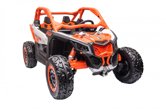 Masinuta UTV electric Premier 4x4 Can-Am Maverick Force RC, 2 locuri, 12V, roti cauciuc EVA, scaun piele ecologica, portocaliu [14]