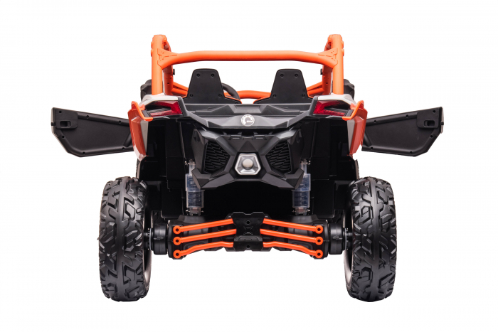 Masinuta UTV electric Premier 4x4 Can-Am Maverick Force RC, 2 locuri, 12V, roti cauciuc EVA, scaun piele ecologica, portocaliu [11]