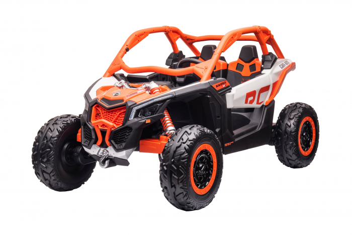 Masinuta UTV electric Premier 4x4 Can-Am Maverick Force RC, 2 locuri, 12V, roti cauciuc EVA, scaun piele ecologica, portocaliu [4]
