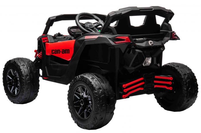 Masinuta UTV electric Premier 4x4 Can-Am Maverick Turbo, 1 loc, 24V, roti cauciuc EVA, scaun piele ecologica, rosu [6]