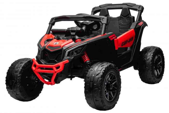 Masinuta UTV electric Premier 4x4 Can-Am Maverick Turbo, 1 loc, 24V, roti cauciuc EVA, scaun piele ecologica, rosu [4]