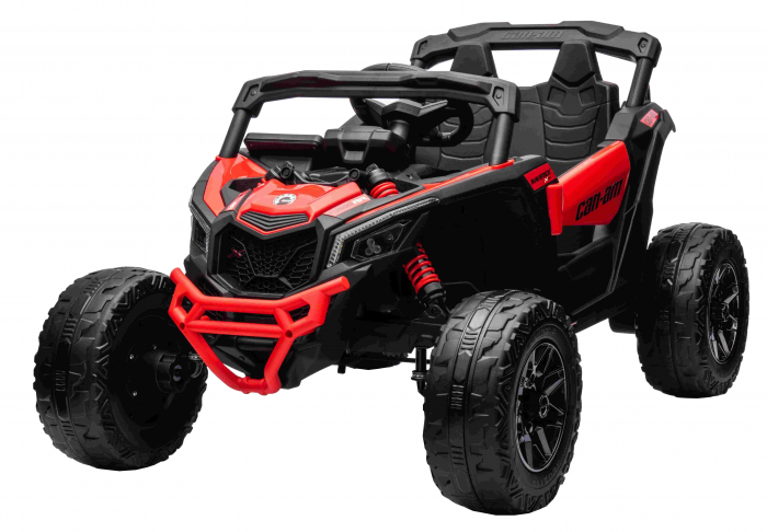 Masinuta UTV electric Premier 4x4 Can-Am Maverick Turbo, 1 loc, 24V, roti cauciuc EVA, scaun piele ecologica, rosu [2]