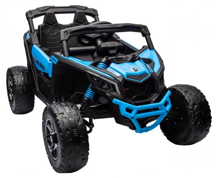 Masinuta UTV electric Premier 4x4 Can-Am Maverick Turbo, 1 loc, 24V, roti cauciuc EVA, scaun piele ecologica, albastru [13]