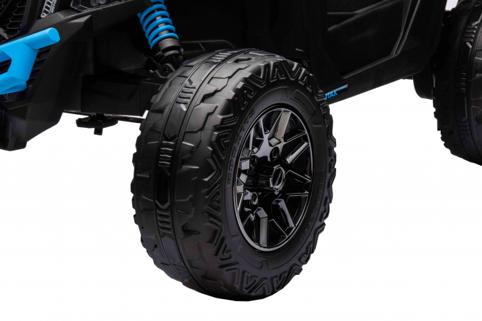 Masinuta UTV electric Premier 4x4 Can-Am Maverick Turbo, 1 loc, 24V, roti cauciuc EVA, scaun piele ecologica, albastru [15]