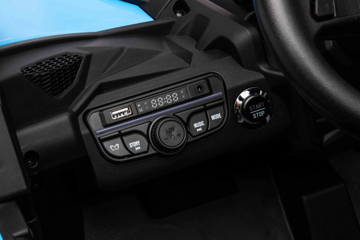 Masinuta UTV electric Premier 4x4 Can-Am Maverick Turbo, 1 loc, 24V, roti cauciuc EVA, scaun piele ecologica, albastru [17]