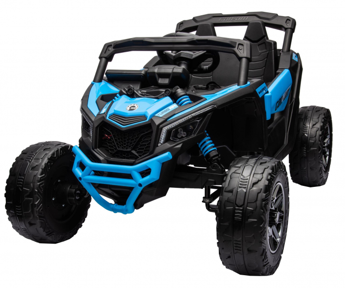 Masinuta UTV electric Premier 4x4 Can-Am Maverick Turbo, 1 loc, 24V, roti cauciuc EVA, scaun piele ecologica, albastru [14]