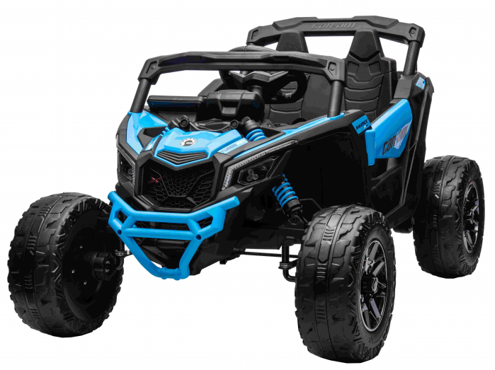 Masinuta UTV electric Premier 4x4 Can-Am Maverick Turbo, 1 loc, 24V, roti cauciuc EVA, scaun piele ecologica, albastru [7]