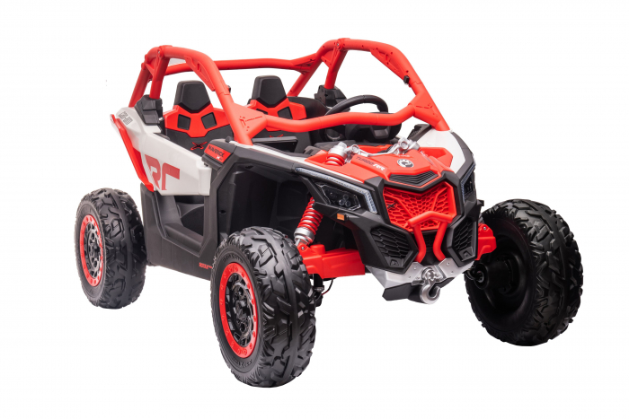 Masinuta UTV electric Premier Can-Am Maverick Speed RC, 2 locuri, 24V, roti cauciuc EVA, scaun piele ecologica, 2 motoare 240W, rosu [7]