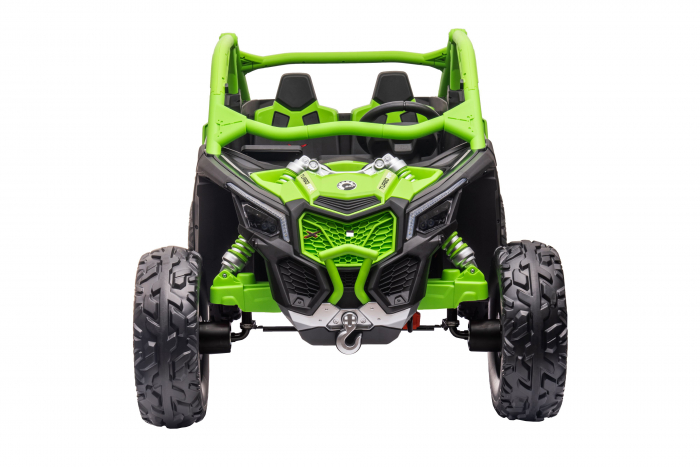 Masinuta UTV electric Premier Can-Am Maverick Speed RC, 2 locuri, 24V, roti cauciuc EVA, scaun piele ecologica, 2 motoare 240W, verde [3]