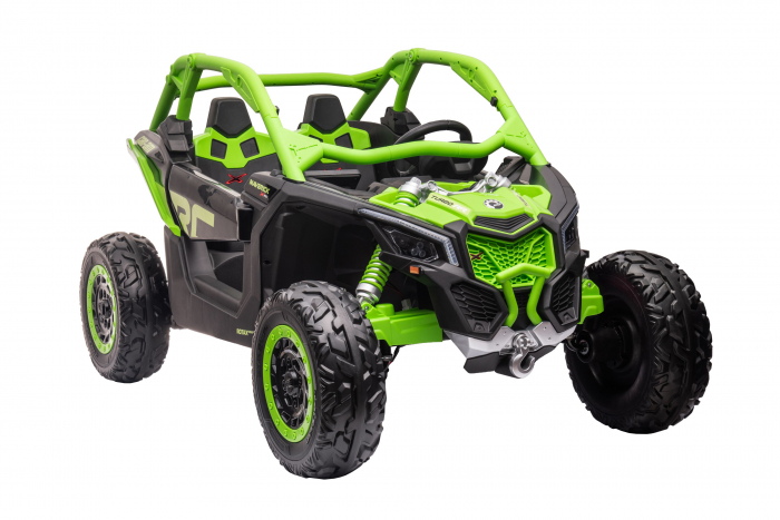 Masinuta UTV electric Premier Can-Am Maverick Speed RC, 2 locuri, 24V, roti cauciuc EVA, scaun piele ecologica, 2 motoare 240W, verde [7]