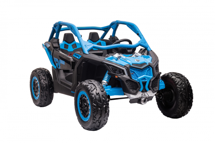 Masinuta UTV electric Premier Can-Am Maverick Speed RC, 2 locuri, 24V, roti cauciuc EVA, scaun piele ecologica, 2 motoare 240W, albastru [7]