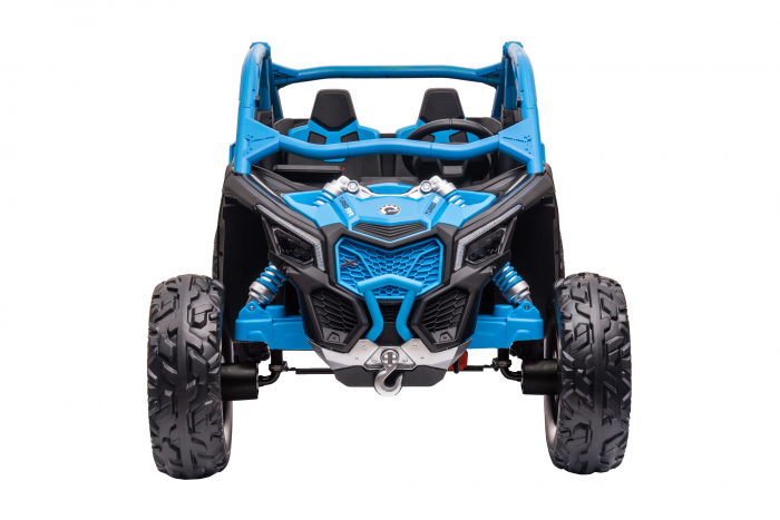 Masinuta UTV electric Premier Can-Am Maverick Speed RC, 2 locuri, 24V, roti cauciuc EVA, scaun piele ecologica, 2 motoare 240W, albastru [3]