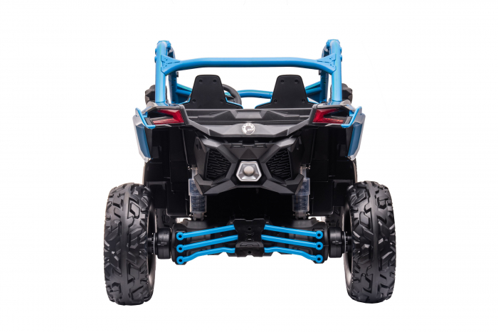 Masinuta UTV electric Premier Can-Am Maverick Speed RC, 2 locuri, 24V, roti cauciuc EVA, scaun piele ecologica, 2 motoare 240W, albastru [6]