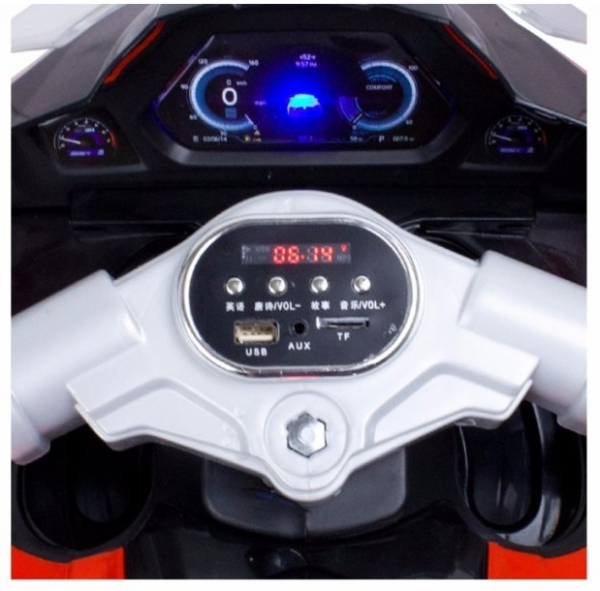 Motocicleta electrica cu 3 roti Premier Sport, 6V, 2 motoare, MP3, rosu [6]