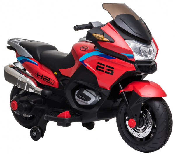 Motocicleta electrica cu 2 roti Premier Flash, 12V, roti cauciuc EVA, MP3, rosie [16]