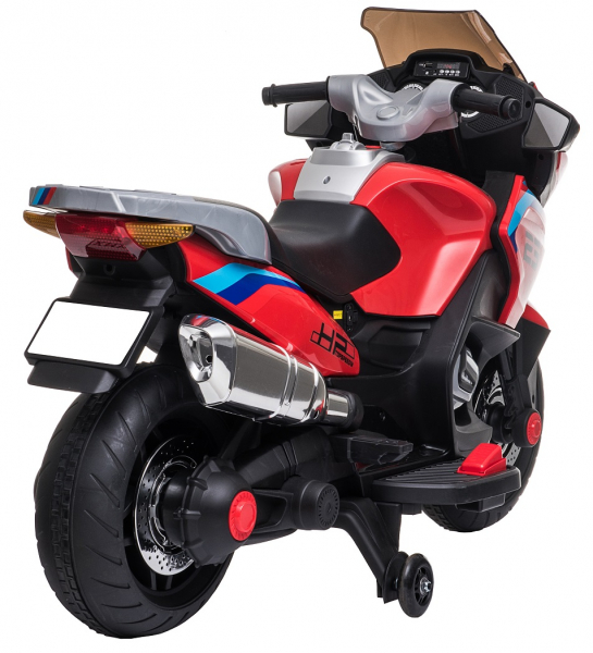 Motocicleta electrica cu 2 roti Premier Flash, 12V, roti cauciuc EVA, MP3, rosie [12]