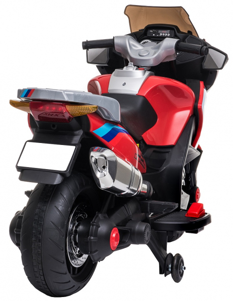 Motocicleta electrica cu 2 roti Premier Flash, 12V, roti cauciuc EVA, MP3, rosie [11]