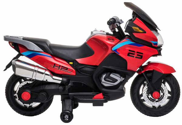 Motocicleta electrica cu 2 roti Premier Flash, 12V, roti cauciuc EVA, MP3, rosie [15]