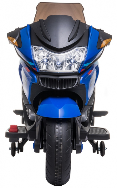 Motocicleta electrica cu 2 roti Premier Flash, 12V, roti cauciuc EVA, MP3, albastra [11]