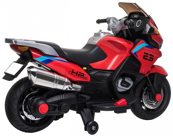 Motocicleta electrica cu 2 roti Premier Flash, 12V, roti cauciuc EVA, MP3, rosie [14]