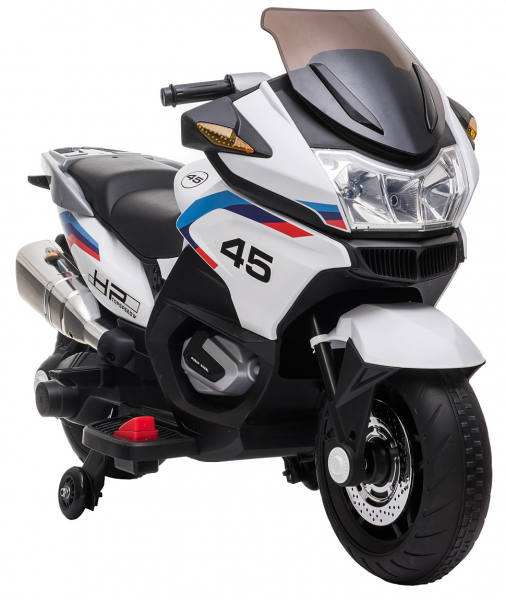 Motocicleta electrica cu 2 roti Premier Flash, 12V, roti cauciuc EVA, MP3, alba [14]